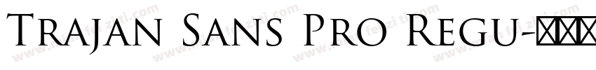 Trajan Sans Pro Regu字体转换